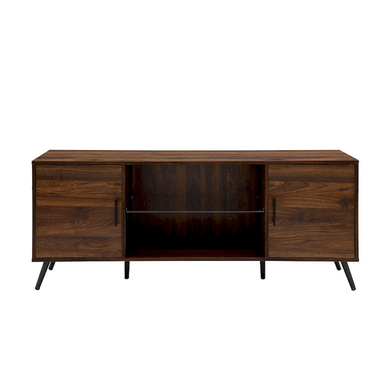 Meuble TV à 2 portes de 60 pouces de style moderne du milieu du siècle Middlebrook