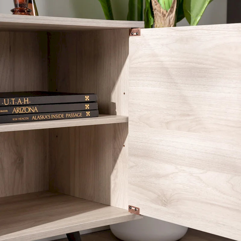 Meuble TV à 2 portes de 60 pouces de style moderne du milieu du siècle Middlebrook