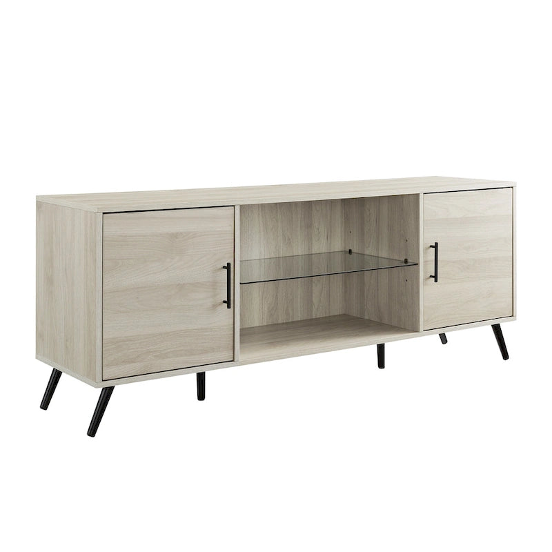 Meuble TV à 2 portes de 60 pouces de style moderne du milieu du siècle Middlebrook