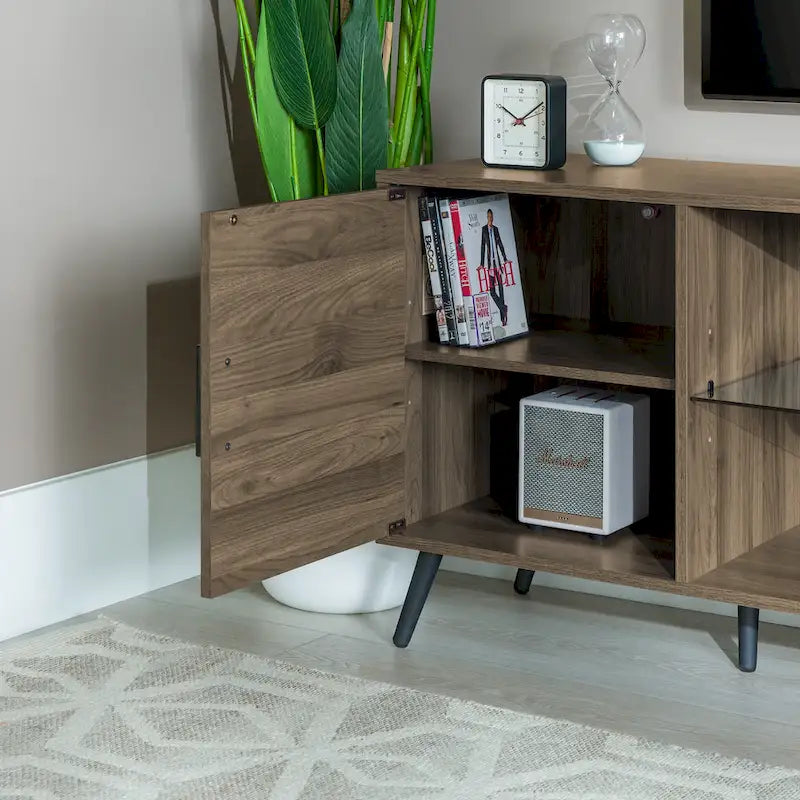 Meuble TV à 2 portes de 60 pouces de style moderne du milieu du siècle Middlebrook