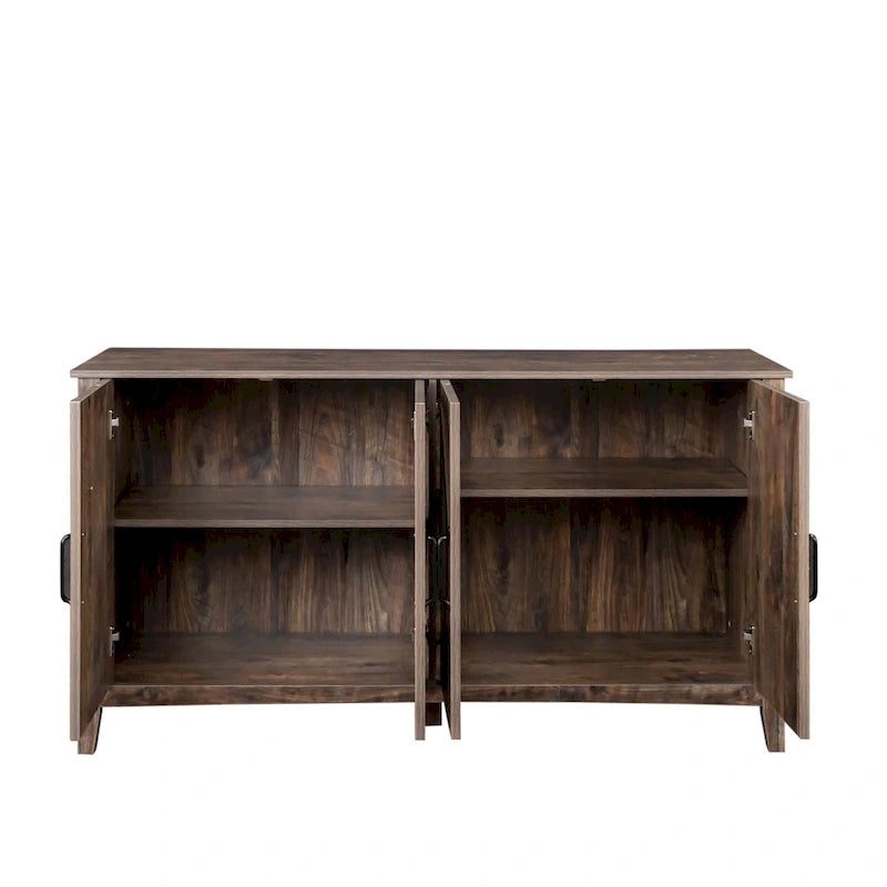 Meuble TV moderne de 150 cm avec portes et étagères