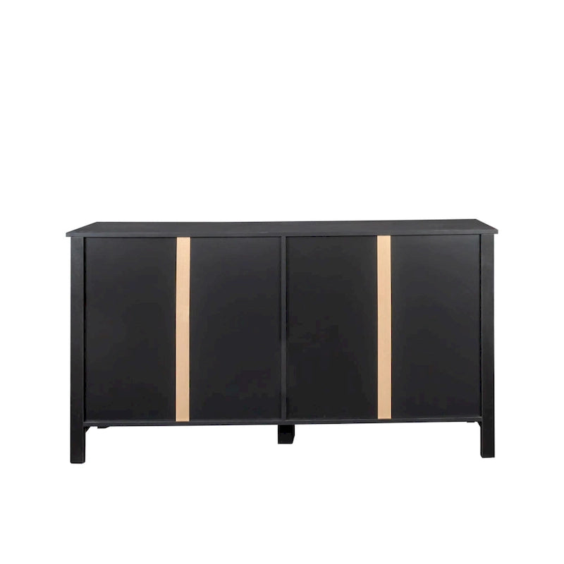 Meuble TV moderne de 150 cm avec portes et étagères