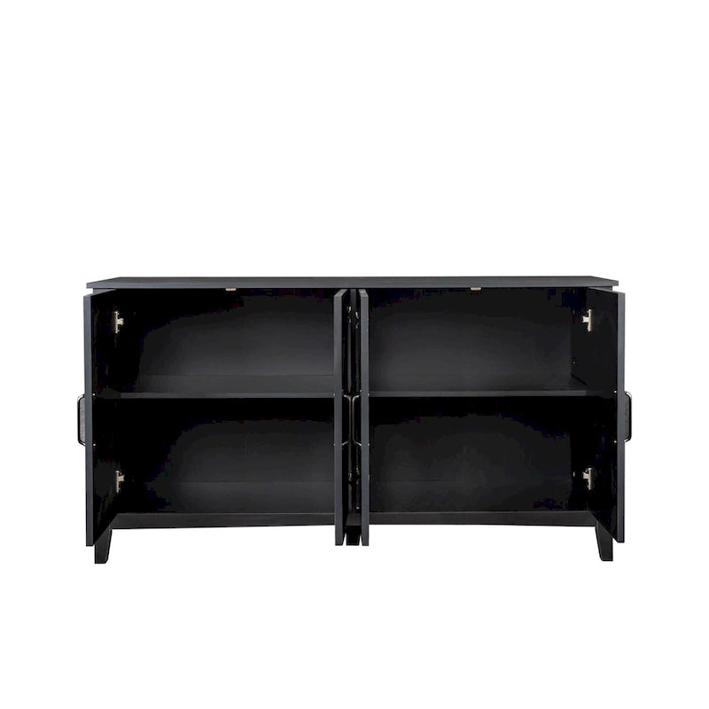 Meuble TV moderne de 150 cm avec portes et étagères