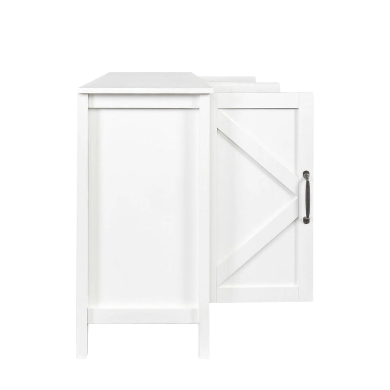Meuble TV moderne de 150 cm avec portes et étagères