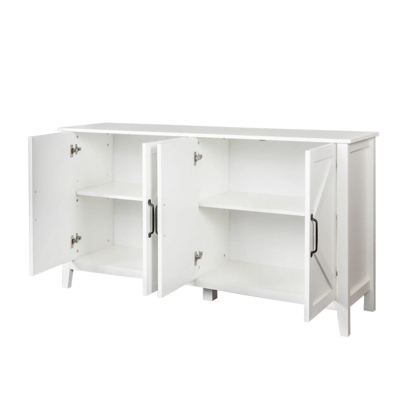 Meuble TV moderne de 150 cm avec portes et étagères
