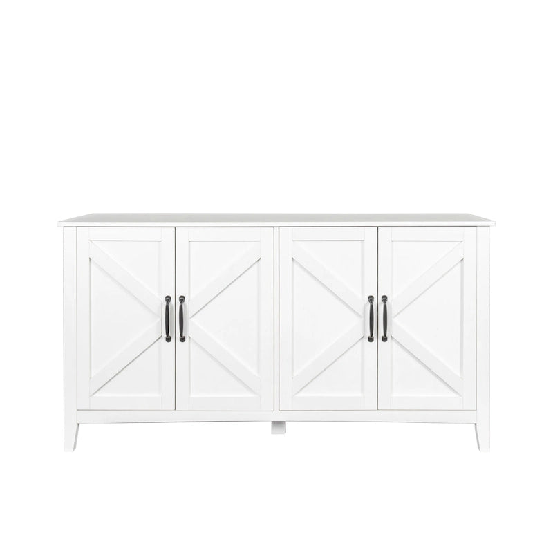 Meuble TV moderne de 150 cm avec portes et étagères