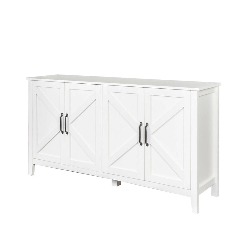 Meuble TV moderne de 150 cm avec portes et étagères