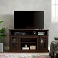 Meuble TV Espresso Classic 58,25 po avec rangement ouvert et fermé pour téléviseurs de 65 po