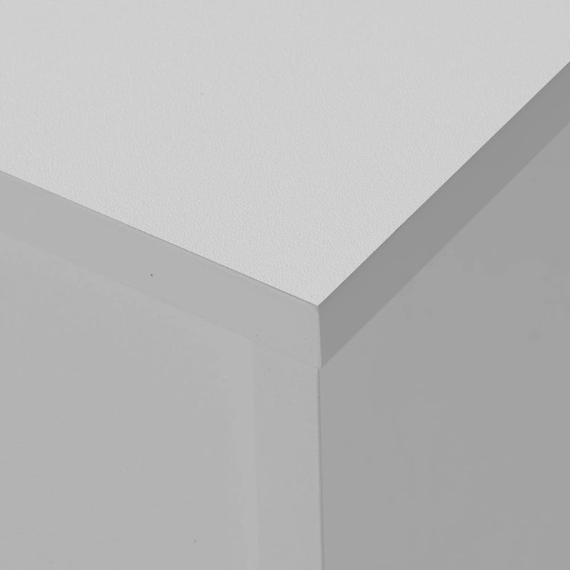 Meuble TV blanc de 63 po avec tiroirs et lumières DEL pour téléviseurs de 65 po
