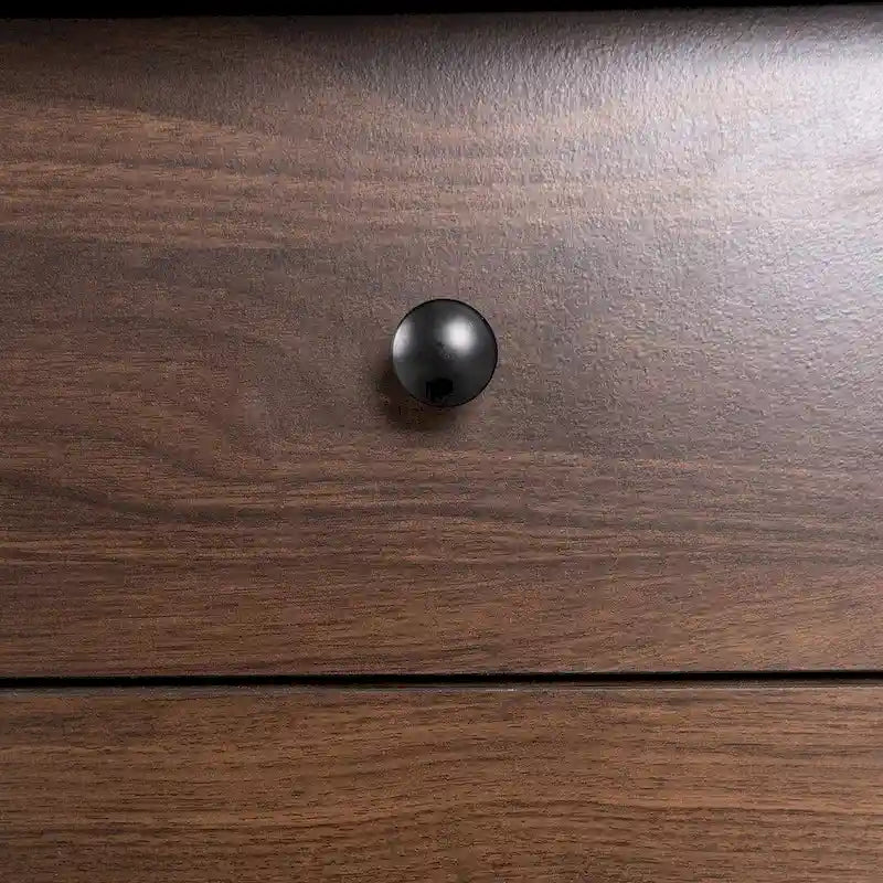 Meuble TV brun foncé noir style moderne milieu de siècle de 160 cm