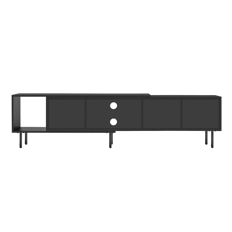 Meuble TV moderne avec 2 portes et grand espace de rangement