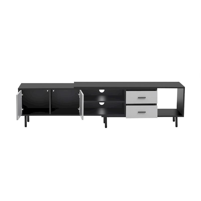 Meuble TV moderne avec 2 portes et grand espace de rangement