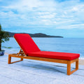 SAFAVIEH Outdoor Living Solano Brown/ Navy Sunlounger - 25W x 81D x 37H