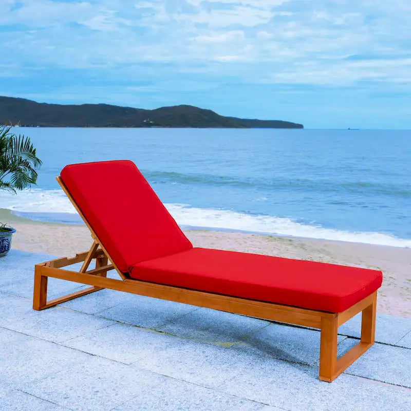Transat SAFAVIEH Outdoor Living Solano marron/bleu marine - 25L x 81P x 37H