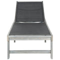 SAFAVIEH Outdoor Living Manteca Ash Grey Acacia Wood Lounge Chair - 23.6x75.2x13 - 24W x 75D x 13H