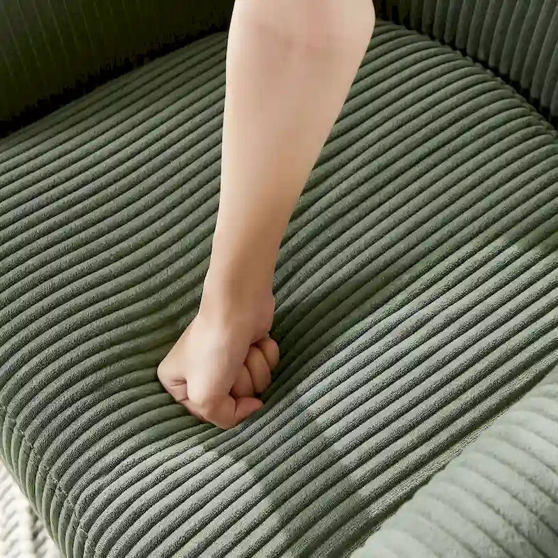 Fauteuil de salon moderne en tissu avec accoudoirs et repose-pieds, idéal pour le salon, la chambre et le bureau.