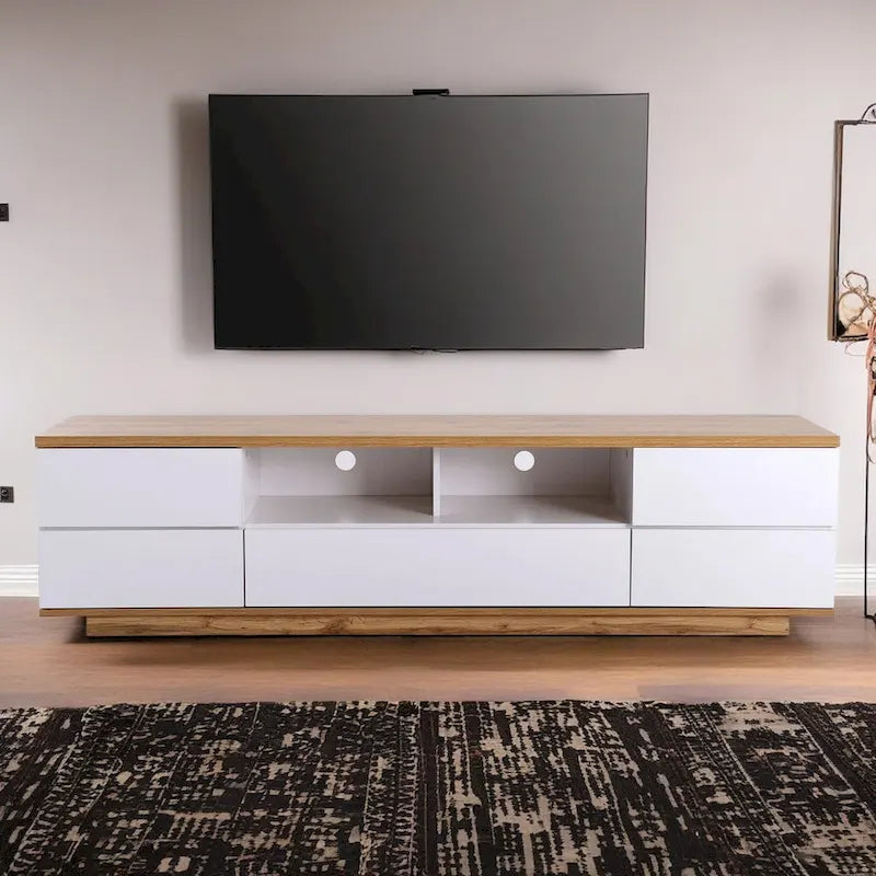 Meuble TV moderne Adley de 80 po avec rangement dissimulé par GDFStudio