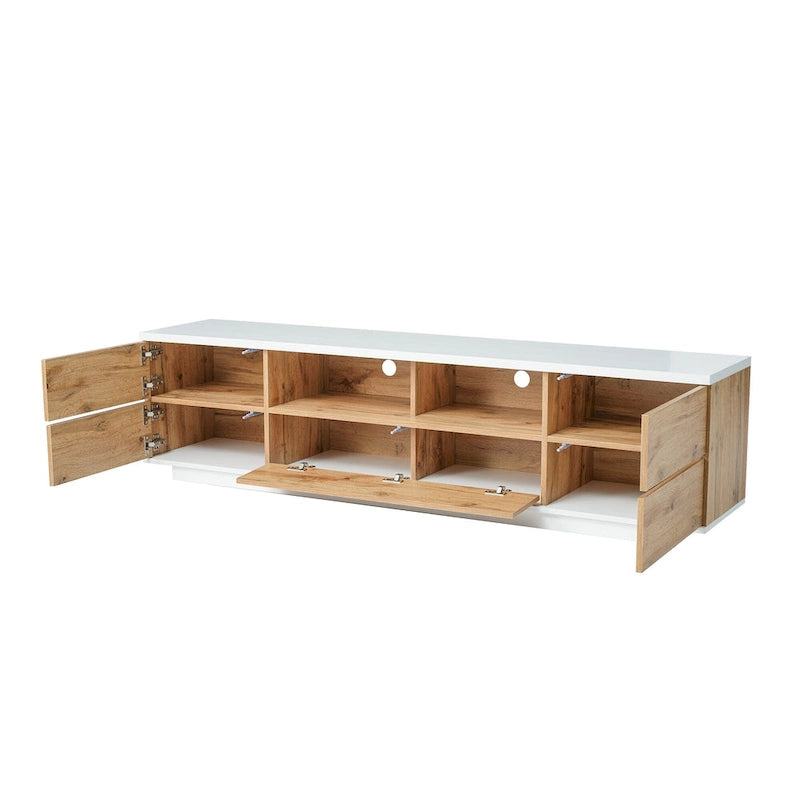 Meuble TV moderne Adley de 80 po avec rangement dissimulé par GDFStudio