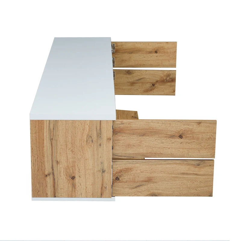 Meuble TV moderne Adley de 80 po avec rangement dissimulé par GDFStudio