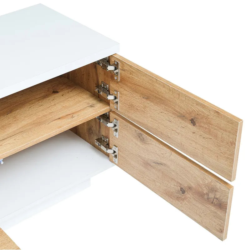 Meuble TV moderne Adley de 80 po avec rangement dissimulé par GDFStudio