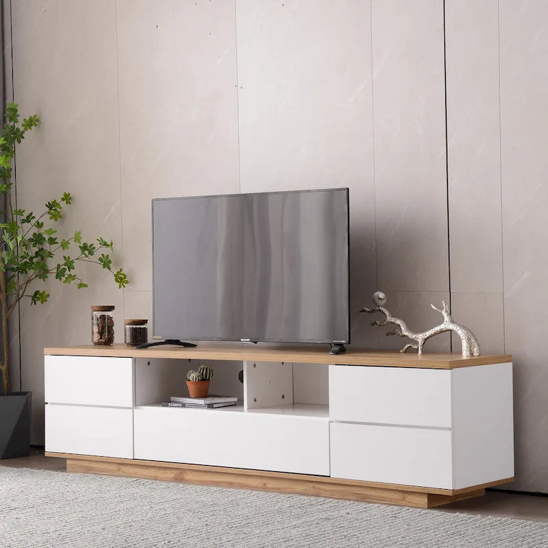 Meuble TV moderne Adley de 80 po avec rangement dissimulé par GDFStudio