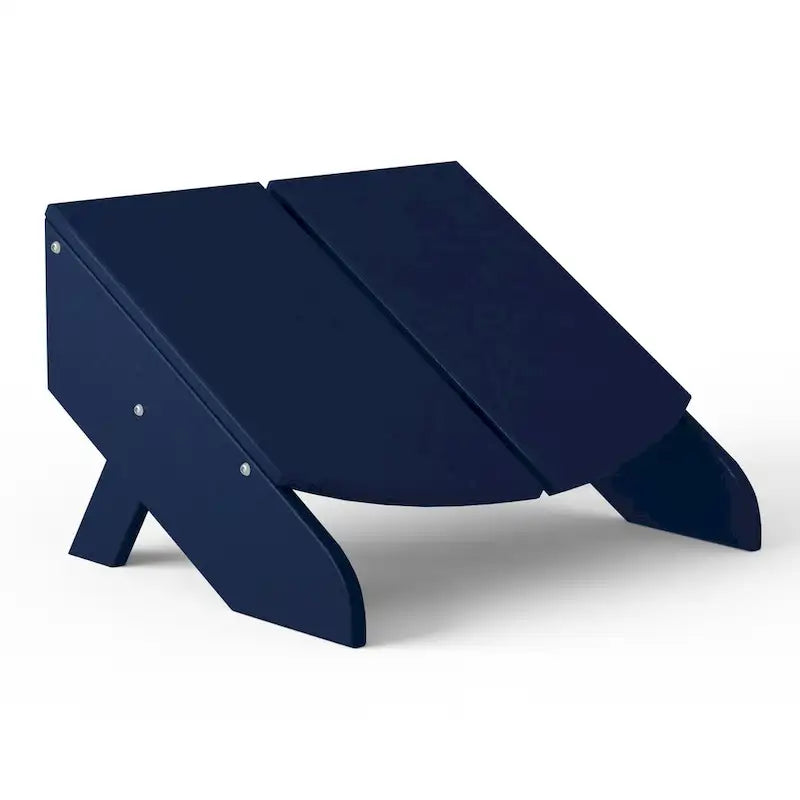 Chaise Adirondack moderne en poly de Polytrends Coastin avec ottoman (lot de 2)