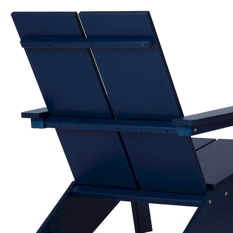 Chaise Adirondack moderne en poly de Polytrends Coastin avec ottoman (lot de 2)