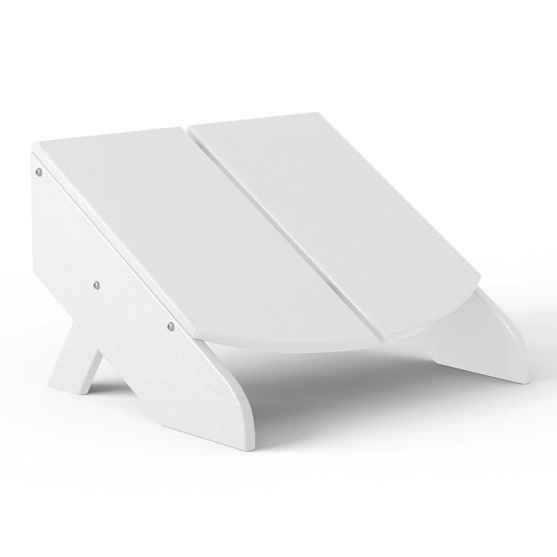 Chaise Adirondack moderne en poly de Polytrends Coastin avec ottoman (lot de 2)