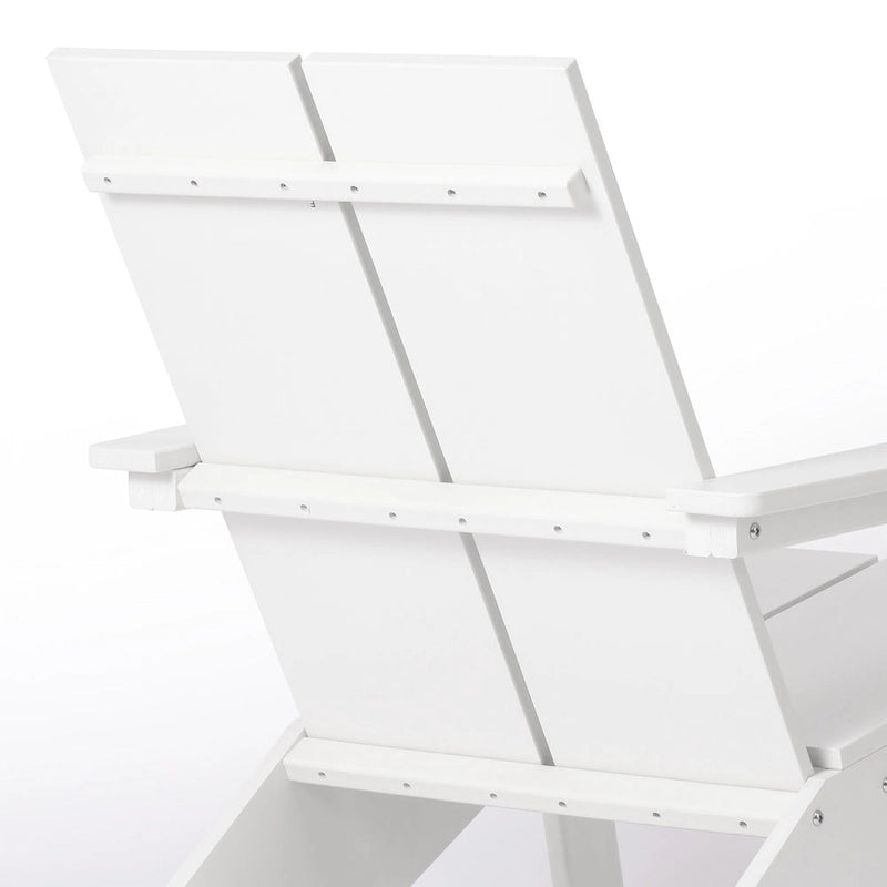 Chaise Adirondack moderne en poly de Polytrends Coastin avec ottoman (lot de 2)