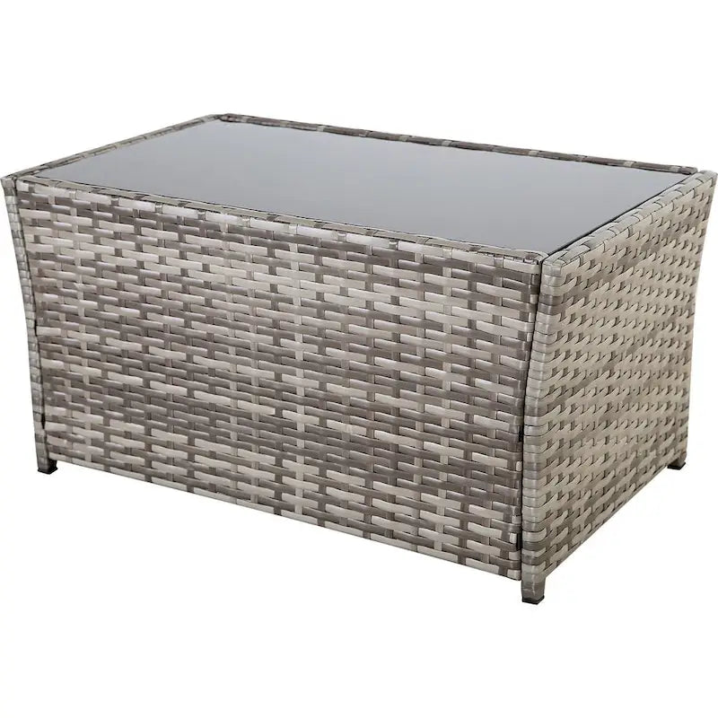 Ensemble de meubles d'extérieur 4 pièces en rotin synthétique