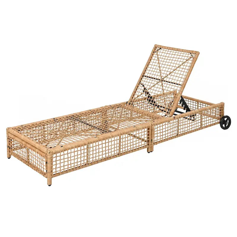 Ensemble de 2 chaises longues d'extérieur