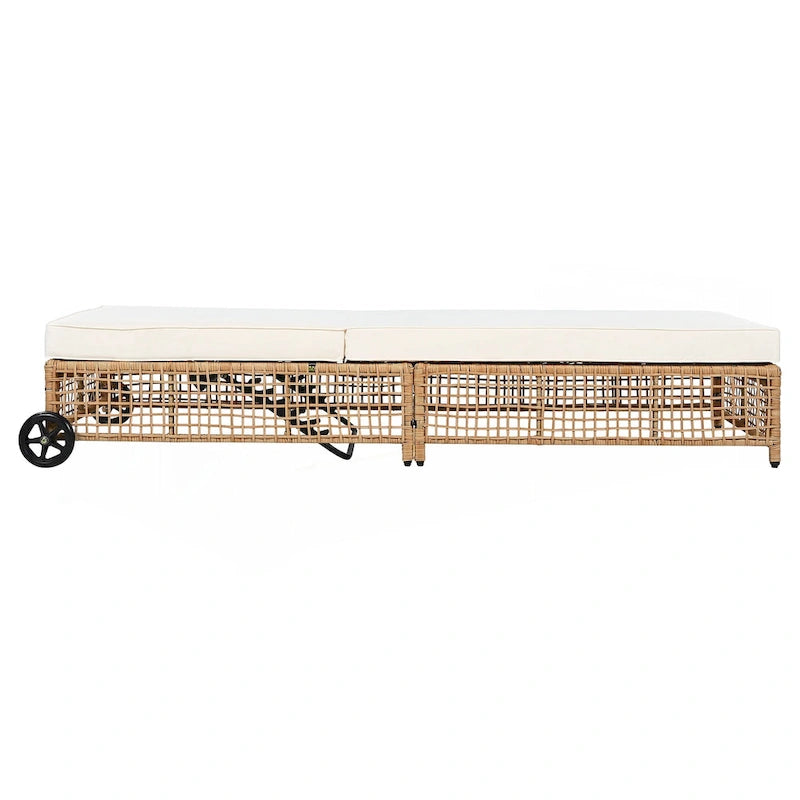 Ensemble de 2 chaises longues d'extérieur