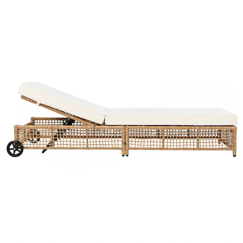 Ensemble de 2 chaises longues d'extérieur