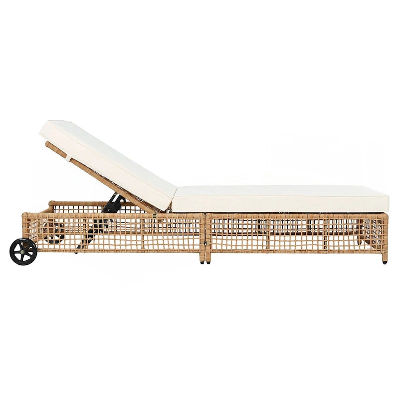 Ensemble de 2 chaises longues d'extérieur