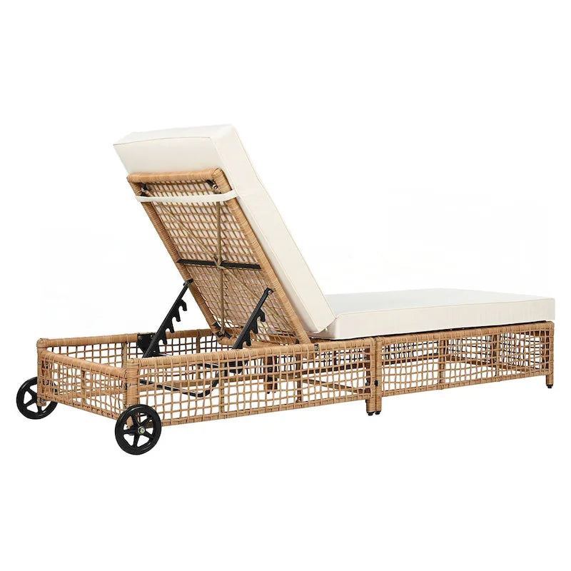 Ensemble de 2 chaises longues d'extérieur