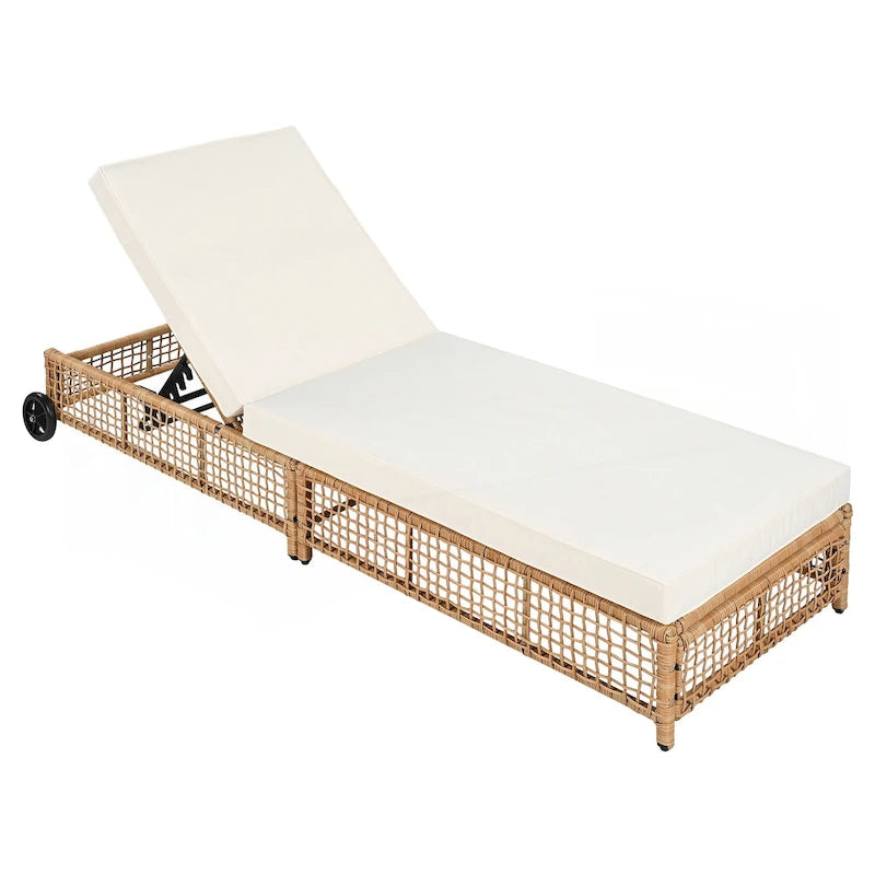 Ensemble de 2 chaises longues d'extérieur