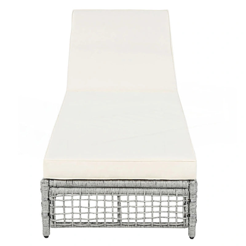 Ensemble de 2 chaises longues d'extérieur