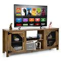 Meuble TV Costway pour téléviseurs jusqu'à 65 pouces avec structure en acier - 58 x 15,5 x 24