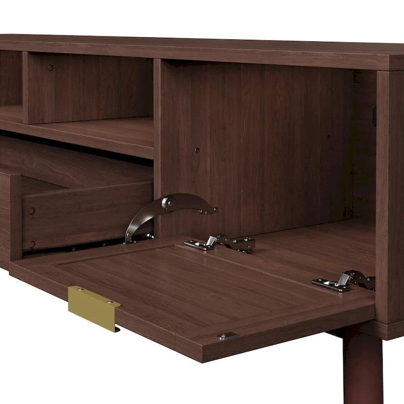 Meuble TV en bois pour téléviseurs de 75 pouces, Meuble TV moderne pour salon