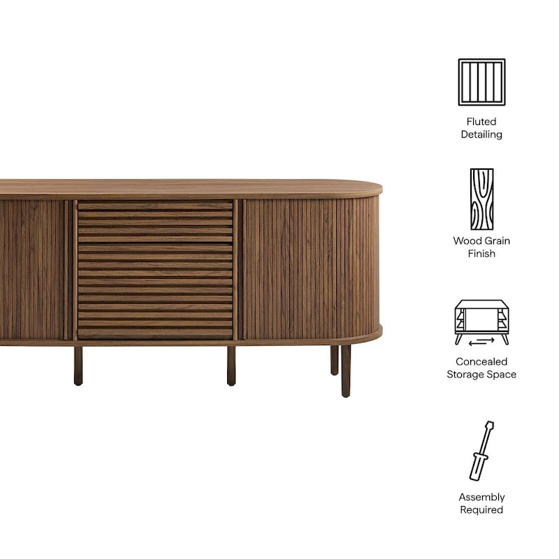 Meuble de rangement ovale cannelé Harlan 67