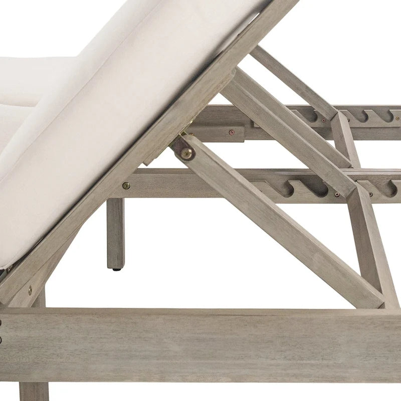 Chaise longue à 2 positions réglables, plateaux pliants pour la piscine, le patio