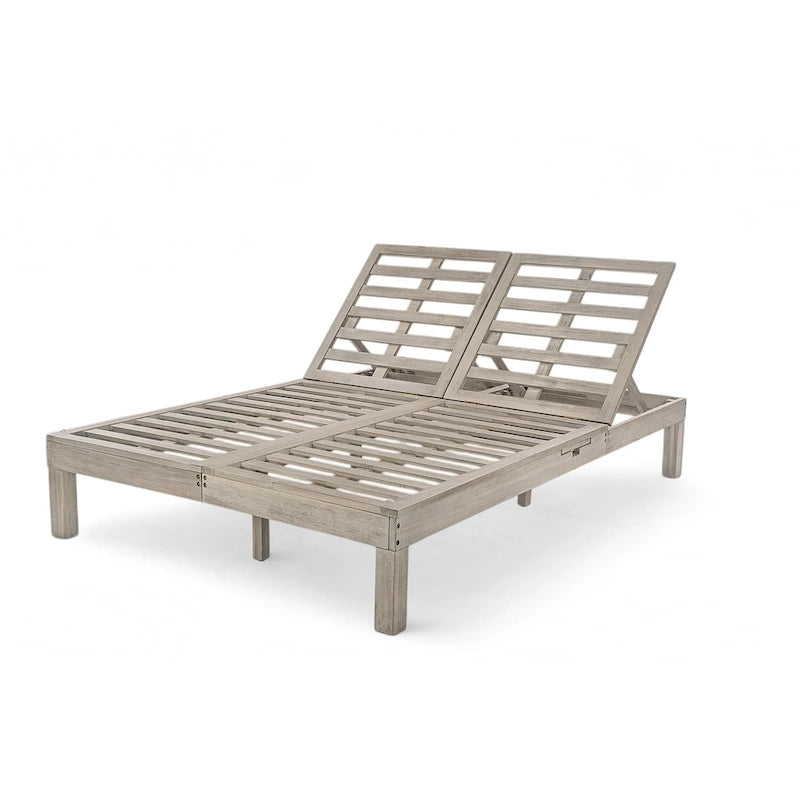Chaise longue à 2 positions réglables, plateaux pliants pour la piscine, le patio
