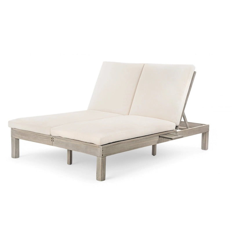 Chaise longue à 2 positions réglables, plateaux pliants pour la piscine, le patio