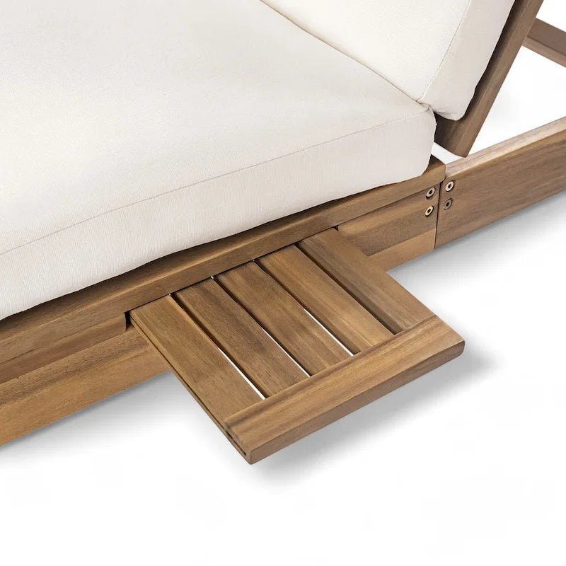 Chaise longue à 2 positions réglables, plateaux pliants pour la piscine, le patio