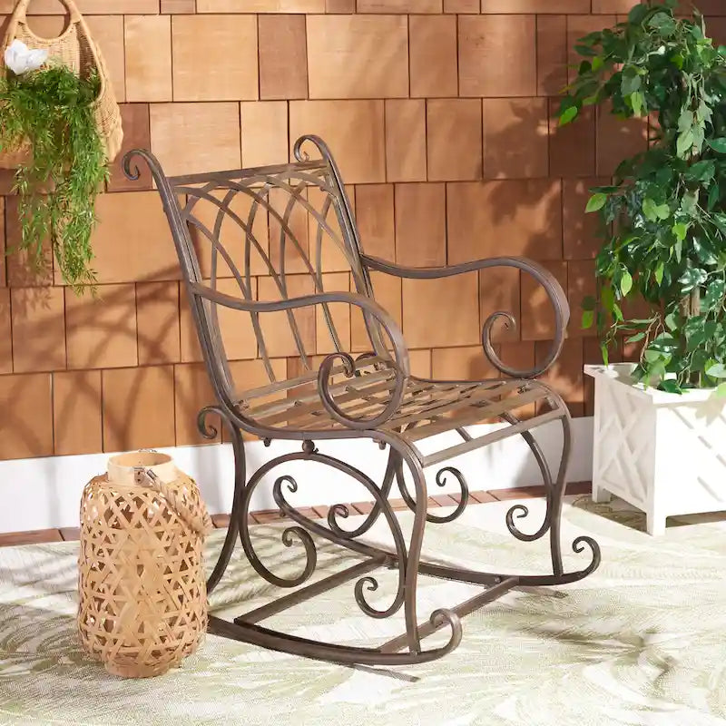 SAFAVIEH Outdoor Amara Rocking Chair - 33Wx37Dx23H