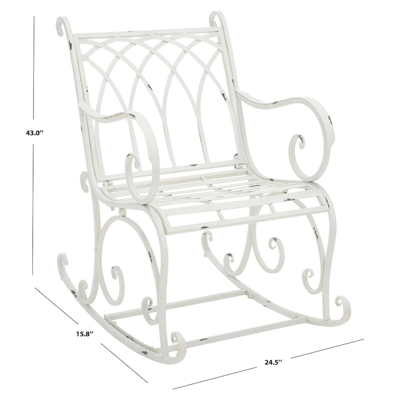 SAFAVIEH Outdoor Amara, fauteuil à bascule – 33 larg. x 37 prof. x 23 haut. (po)