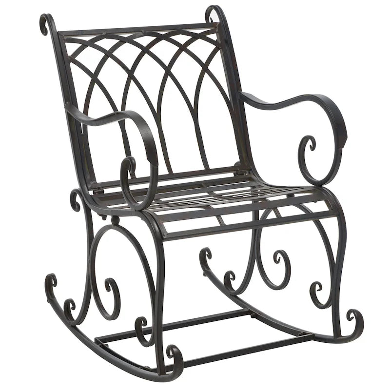 SAFAVIEH Outdoor Amara, fauteuil à bascule – 33 larg. x 37 prof. x 23 haut. (po)