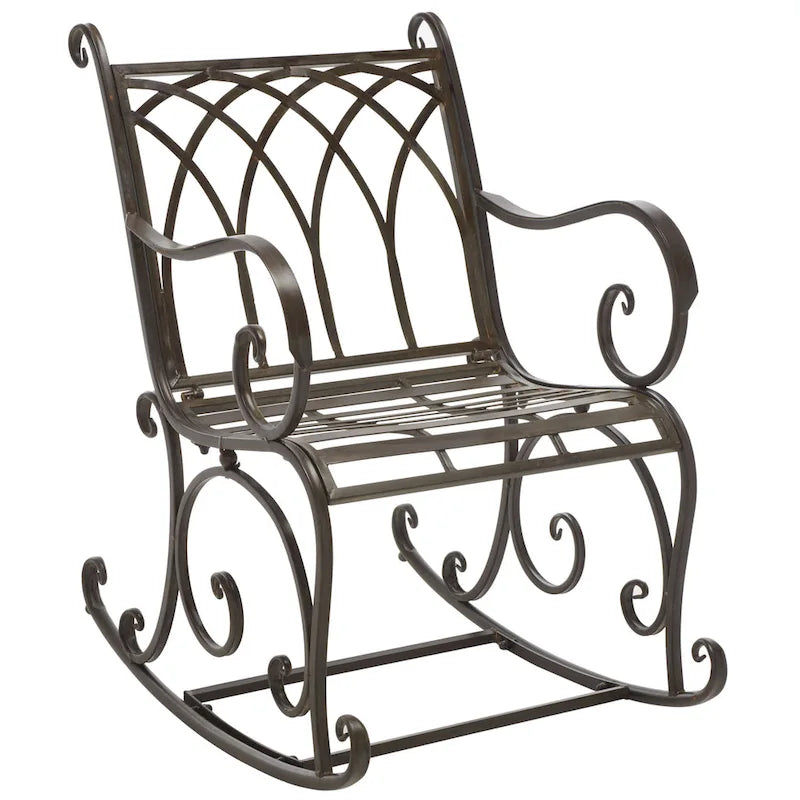 SAFAVIEH Outdoor Amara, fauteuil à bascule – 33 larg. x 37 prof. x 23 haut. (po)