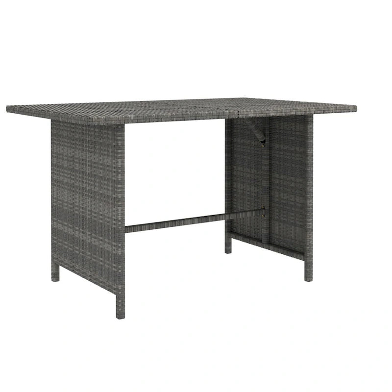 Canapé modulable d'extérieur Ley 10 places, coussins gris, rotin