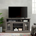 Meuble TV américain classique avec 4 étagères de rangement et 2 placards de rangement pour le salon familial ou le bureau
